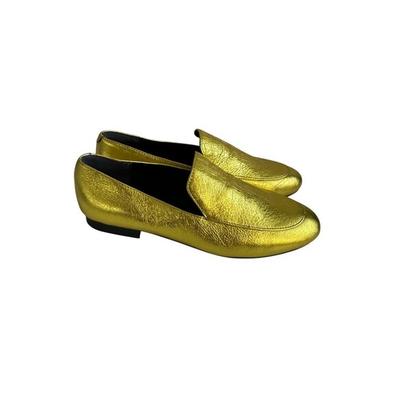 KENNETH COLE Women's Gold Metallic Loafers Flats Size 5.5 - Picture 4 of 9